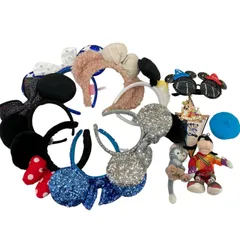 170071 Disney ディズニー カチューシャ マスコットキーホルダー サングラス等 12点まとめ売り