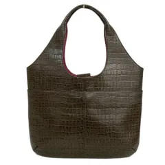 Hamano(ハマノ) トートバッグ - グレーベージュ×ダークグレー 型押し加工 レザー