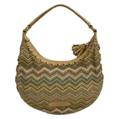 COLE HAAN(コールハーン) ハンドバッグ - ベージュ×マルチ タッセル レザー