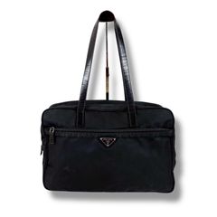 プラダ PRADA トライアングルロゴ　トートバッグ　ビジネスバッグ　ブラック　黒　テスートナイロン