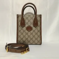 外観美品 グッチ GGスプリーム 2WAY ハンドバッグ 671623
