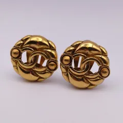 美品 シャネル イヤリング ココマーク カメリア ゴールド ヴィンテージ