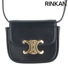 セリーヌ  トリオンフ ミニクロード レザーショルダーバッグ メンズ