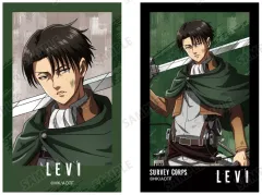 【新品】キャラカード [新品] リヴァイ・アッカーマン 描き下ろし 戦いの後でver. イラストカード2枚セット 「進撃の巨人」