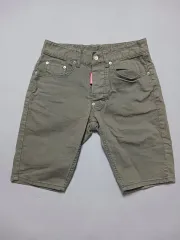 29 ディースクエアード2 ガーメントダイング カーキ デニム ハーフパンツ ショーツ