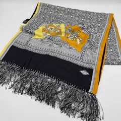 ベルサーチ　マフラー　メデューサ、グレカ柄 VERSACE - ヴェルサーチ ヴェルサーチェ マフラー フリンジ メデューサ