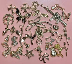 No.307 ネイルパーツ　デコパーツ　まとめ売り　ゴールド