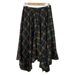 NEMIKA/NEMIKA by Leilian(ネミカ) ロングスカート サイズ13 L レディース - ダークブラウン×ダークネイビー×マルチ×カーキ チェック柄