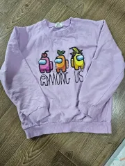 アマンガス スウェット Tシャツ ライトパープル 緑色 2枚セット (140サイズ)