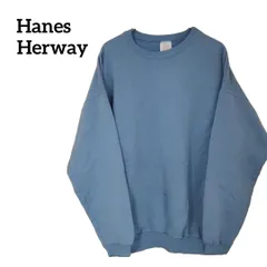 Hanes Herway ヘインズハーウェイ スウェット トレーナー 長袖 ムジ Lサイズ