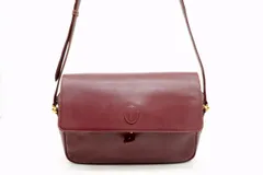 カルティエ ヴィンテージ マストライン ショルダーバッグ C金具 Unisex レザー ボルドー Cartier 5306h