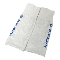 中古 レディース パーリーゲイツ PEARLY GATES レッグウォーマー ホワイト ロゴプリント タフタ×フリース 撥水