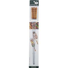 Captain Stag Big Mount Wooden Handle 440mm (Square Bar) Set of 3 (M-408) for Barbecues, BBQs, Camping, Marshmallows, Skewers, Bamboo Skewers, Metal Skewers, Fishing, Outdoors, Car Camping, Cookware, Bonfires