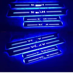 【送料無料】トヨタ NOAH VOXY 80系 70系 LED付き迎賓踏板 4枚セット 静的ブルー・ホワイト・レッド・グリーン光ZX09