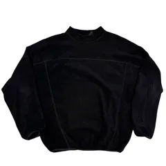 90s USA製 THE NORTH FACE Pile Fleece M BLACK ノースフェイス パイルフリース プルオーバー 黒 刺繍ロゴ 古着