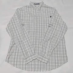 Columbia コロンビア 長袖ボタンダウン フィッシングシャツ PFG アウトドア サイズ:M カラー:ホワイト×グリーン チェック柄 W-61