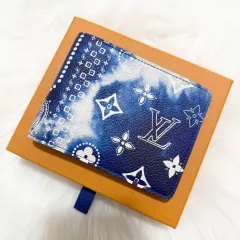 正規品 Louis Vuitton モノグラム バンダナ スレンダ ウォレット 二つ折り財布 限定モデル