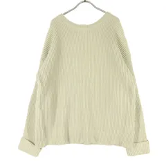 HARE ハレ 長袖 リブコットン ニット S ホワイト系 メンズ 古着