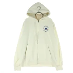 CONVERSE コンバース 長袖 裏地ボア ジップパーカー XL クリームホワイト レディース 古着