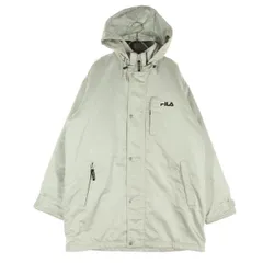 FILA フィラ ロゴ 長袖 ベンチコート L グレー系 裏ボア メンズ 古着