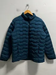 105 ブルーグリーン キルティング ダウンジャケット