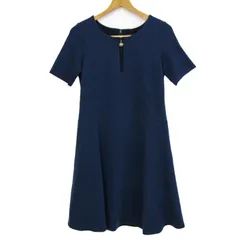 クレイサス ワンピース トップス 半袖 フレア レディース 38サイズ ネイビー CLATHAS 【中古】のサムネイル