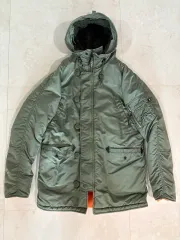 アルファ インダストリー N3B パーカ オリーブ グリーン