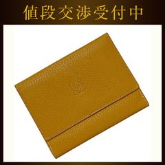 傳濱野　デンハマノ　二つ折り財布　レザー Litoloリトロ　王冠 ゴールド 美品 デンハマノ レザー リトロ 王冠 二つ折り財布 シャンパンゴールド