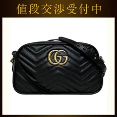 グッチ ショルダーバッグ ブラック GGマーモント 447632 美品
