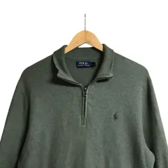 ポロ QR正規品 ハーフジップアップニット