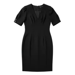 ラピーヌ LAPINE ワンピース ブラックフォーマル 半袖 ロング 裏地付き ブラック 9サイズ 986694