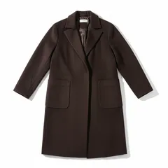 ジルサンダー JIL SANDER コート ロング ボタン サイドポケット 裏地付き ブラウン 34サイズ 986711のサムネイル