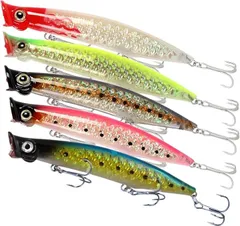 RENASYS ルアーセット ポッパー トップウォーター ペンシル 海釣り 11cm 13g シーバス ヒラメ 青物 淡水 (全色， 5本,  約11cm)のサムネイル