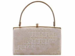 訳あり 礼装用 帯地 きものバッグ 和装バッグ ハンドバッグ ゴールド bb-280-166