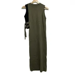 Diagram GRACE CONTINENTAL(ダイアグラム) ワンピース サイズ36 S レディース美品  - カーキ×黒 クルーネック/変形袖/ロング/ニット