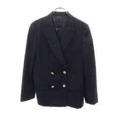 J.PRESS ジェイプレス 金ボタン ダブル テーラードジャケット 13 ネイビー ブレザー 紺ブレ レディース 古着