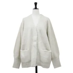 【新品】SALON adam et rope サロン アダムエロペ カーディガン キナリ サイズ:FREE | 23秋冬 フォックスウール Vネック ニット / カーディガン | 長袖 ワイド 比翼ボタン リブ ローゲージ | トップス セーター【レディース】