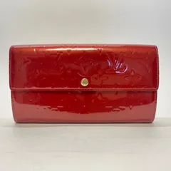 3448 LOUIS VUITTON ルイヴィトン ヴェルニ 長財布 ポルトフォイユ サラ レッド