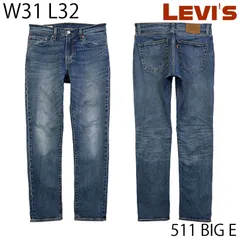 【USED／31x32】LEVI'S 511 スリムフィット ビッグE ウォッシュドインディゴ