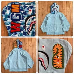 ABC CAMO Blue シャーク パーカー Mサイズ shark full zip hoodie a bathing ape BAPE エイプ ベイプ アベイシングエイプ ABCカモ i6646