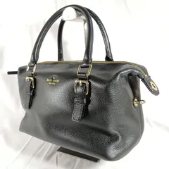【良品】ケイトスペード 2way ボストンバッグ 黒 レザー ショルダー未使用 斜めがけ ハンドバッグ kate spade レディース 通勤 通学 ストライプ 鞄 ブラック
