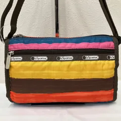 9136　LeSportsac レスポートサック　ナイロン　レディース　スモールショルダーバッグ　ショルダーバッグ　ワンショルダー　肩がけ　斜めがけ　クロスボディ　ボーダー　マルチカラー　カラフル　総柄