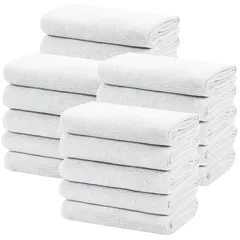 【新着商品】フェイスタオル エステタオル タオル 業務用 マイクロファイバー 35×75cm 256匁 20枚セット ホワイト タオルセット エステ サロン 薄手 瞬間 吸水 速乾 介護 ホテル 美容室