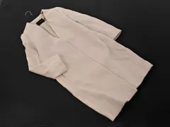green label relaxing グリーンレーベルリラクシング ユナイテッドアローズ ウール混 ノーカラー コート size40/オフホワイト ◇■ レディース