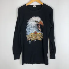【中古品】HARLEY DAVIDSON ハーレーダビッドソン EAGLE PRINT THERMAL L/S TEE VINTAGE イーグル プリント サーマル ロングスリーブ Tシャツ トップス ヴィンテージ 【145-260203-ko-27-tei】