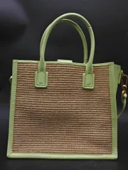 CHARLES & KEITH チャールズ＆キース 2WAY セミショルダー ハンド バッグ ベージュxミント ■◆ レディース