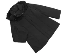 新品 KRIZIA クリッツィア 中綿 フェイクファー フード付き リバーシブル コート sizeM/黒 ◇■ レディース