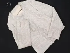 KUMIKYOKU 組曲 ツイード ノーカラー ジャケット size1/ライトグレー ◇■ レディース