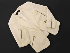 ZARA basic ザラ ベーシック ウール混 ツイード ジャケット sizeM/オフホワイト ◇■ レディース