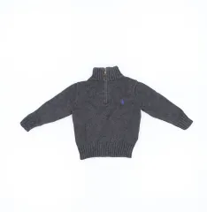 3 ポロ ラルフローレン キッズ ハーフジップ ニット セーター 0108J